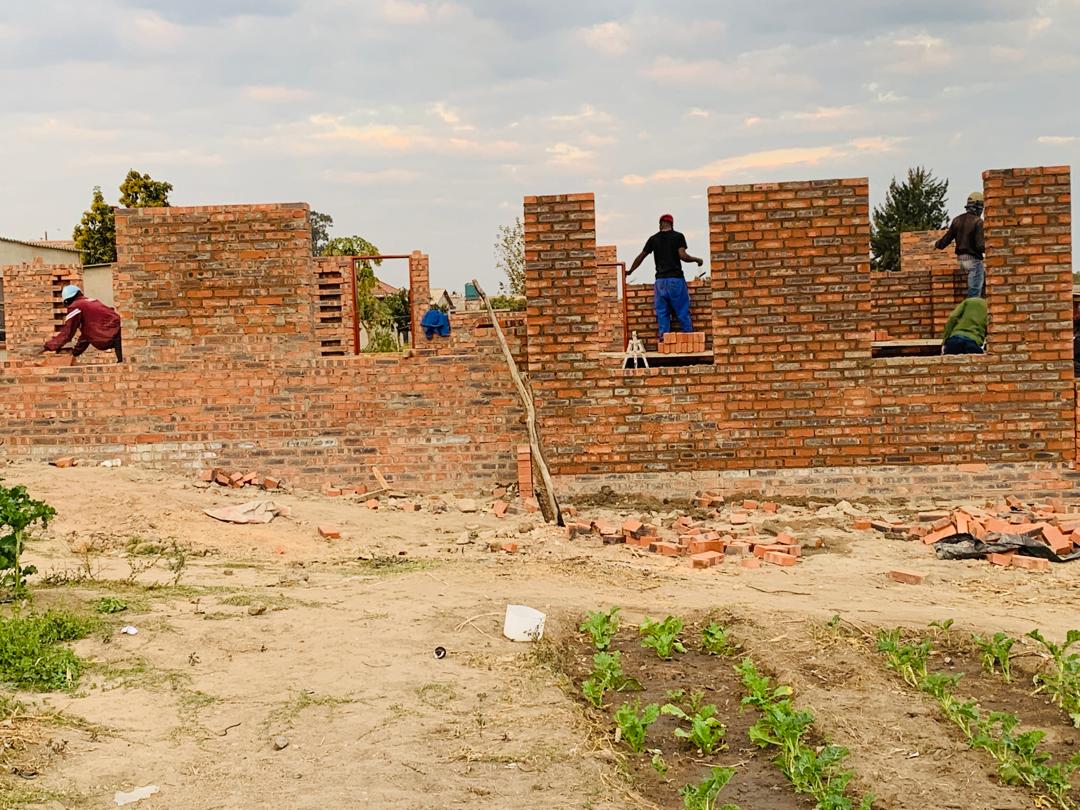 Construction project - brick walls